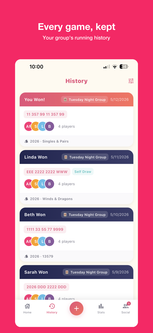 Shared game history